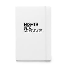 Load image into Gallery viewer, White Hardcover Notebook | Nights Into Mornings