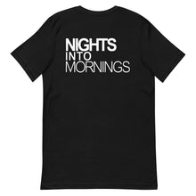 Load image into Gallery viewer, Crew Neck T-Shirt with Front & Back Logo | Nights Into Mornings