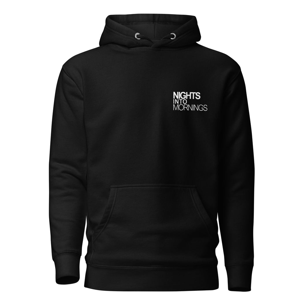 Black Unisex Hoodie with Front and Back Logo