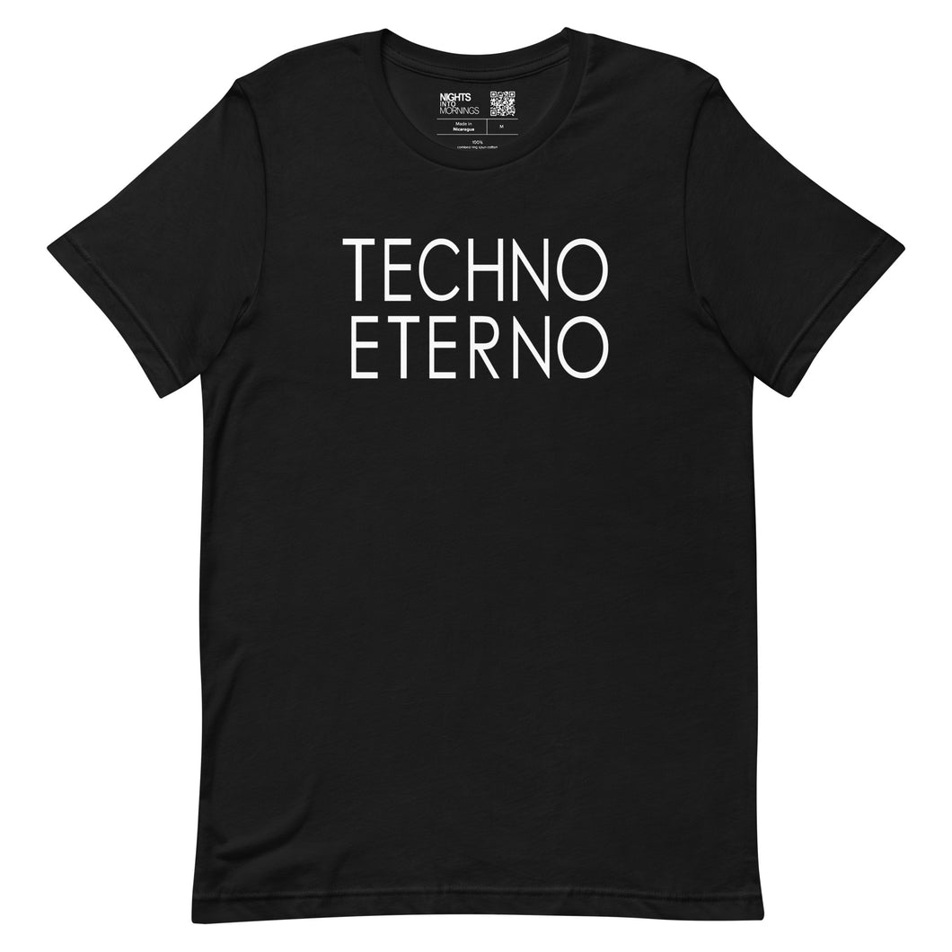 TECHNO ETERNO – BLACK, WHITE LOGO