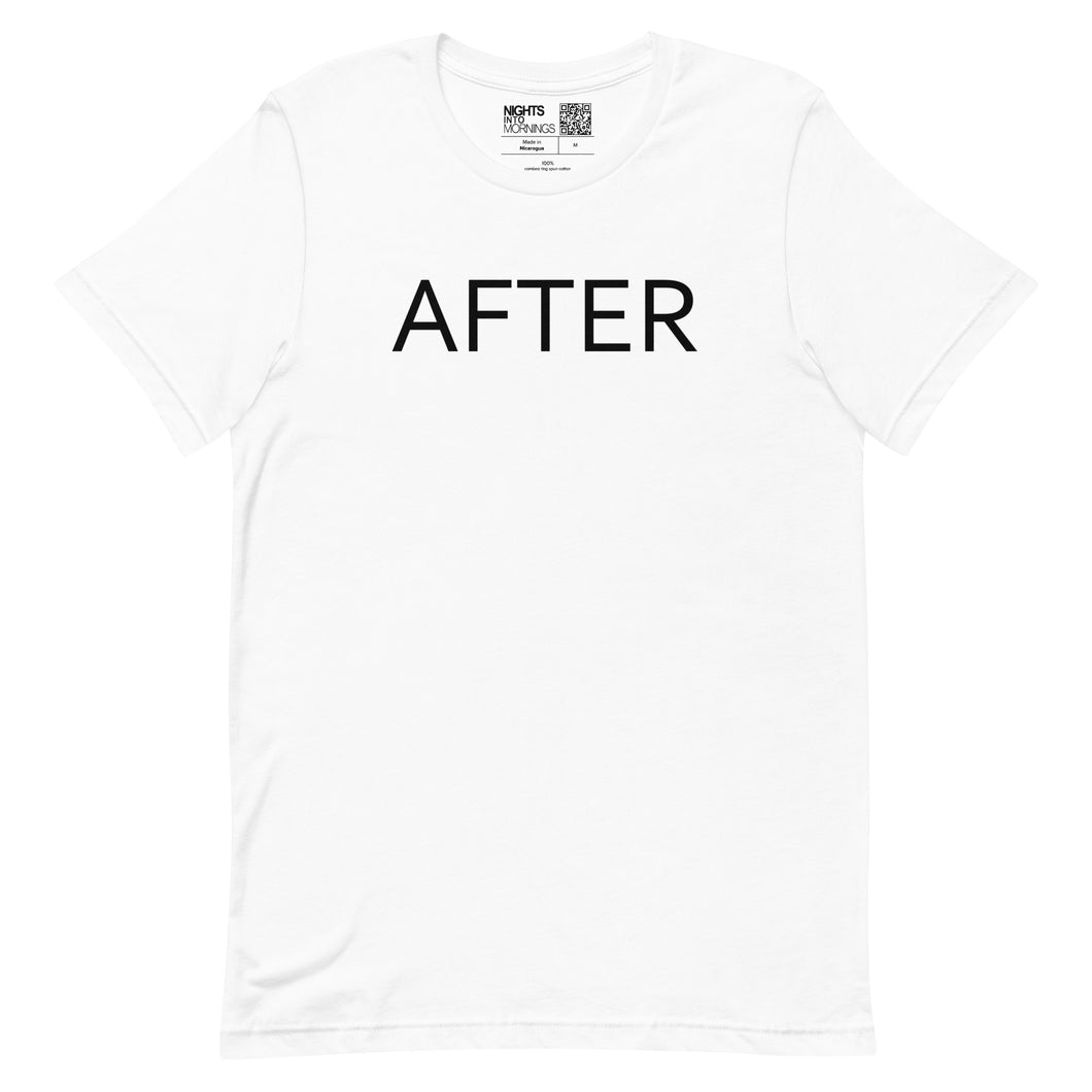 AFTER T SHIRT WHITE LOGO